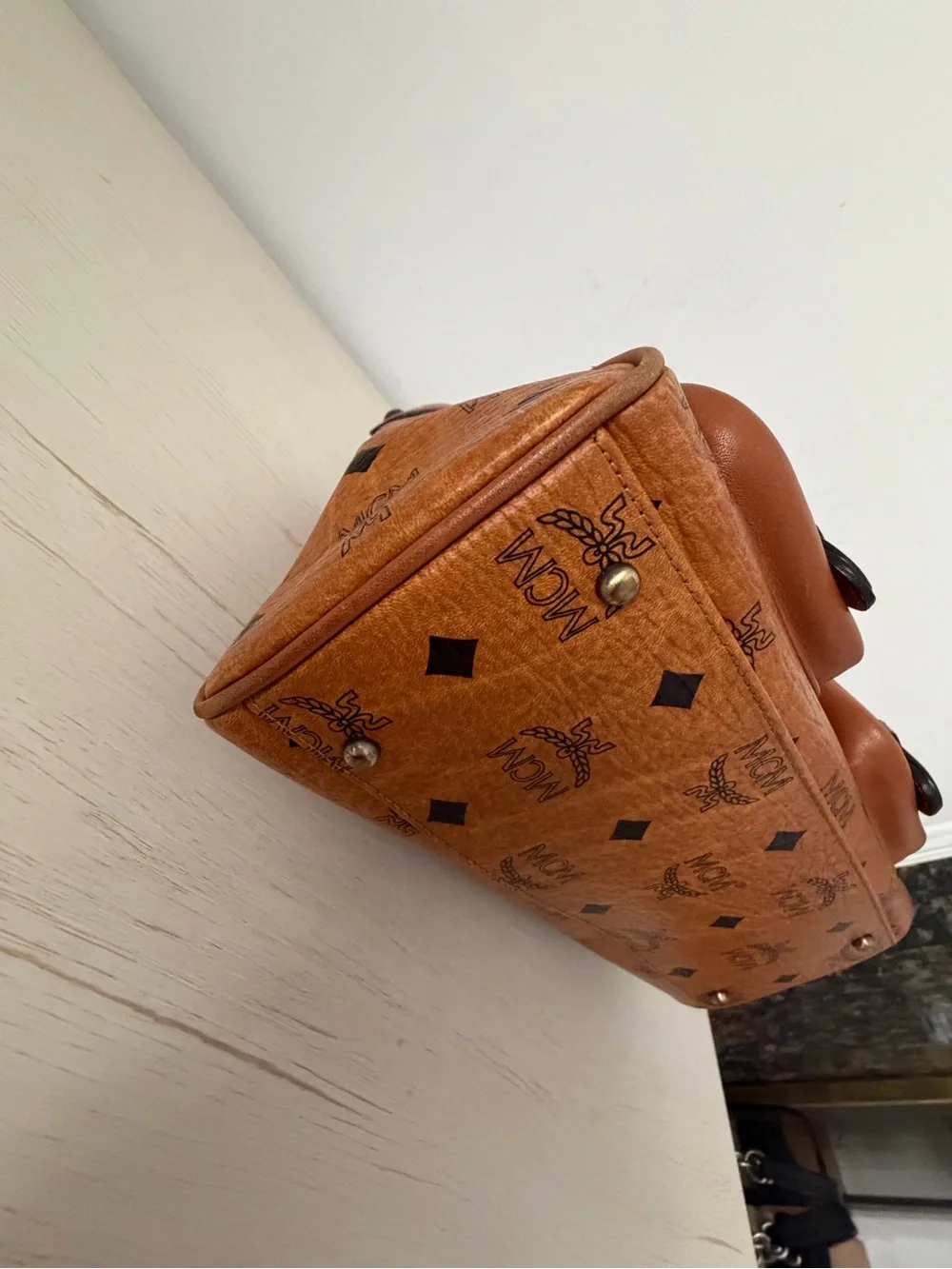 MCM compact satchel